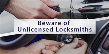 Beware of Unlicensed Locksmiths